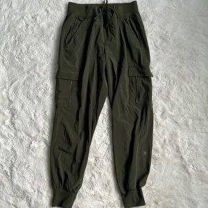 Army green athletic joggers